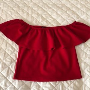 Red off the shoulder top